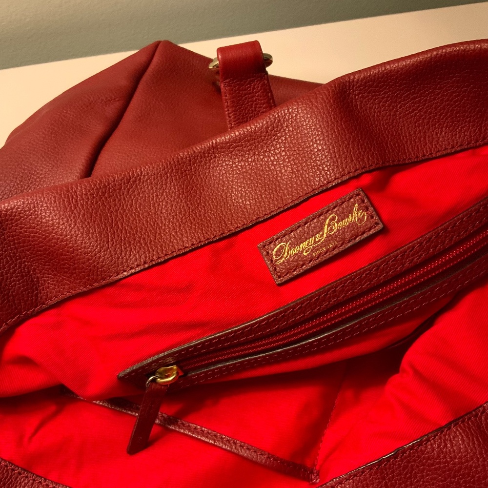 Red leather Dooney & Bourke